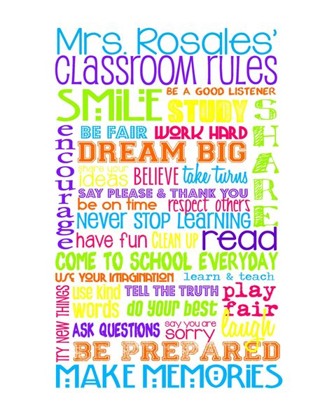 Items Similar To Classroom Rules For High School Classroom Multi