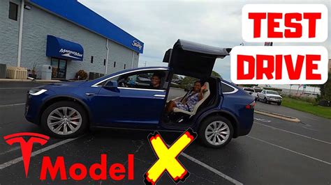 Test Driving A Tesla Model X Doors Youtube