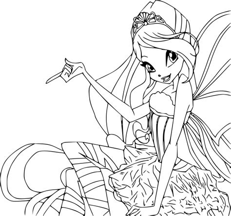 Coloriage disney gratuit à imprimer. Coloriage Princesse Bloom à imprimer gratuit