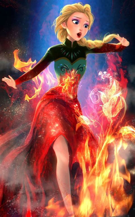 Elsa Of Arendelle The Girl On Fire Disney Disney Fan Art Disney