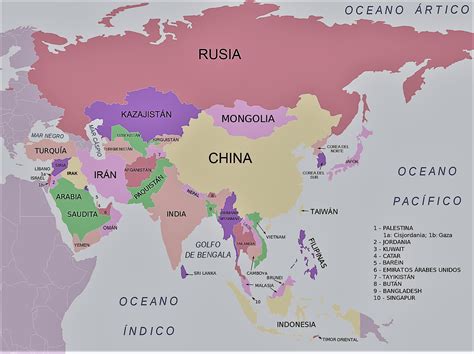 Mapa De Asia Para Imprimir Mapamundi Pol Tico F Sico Mudo Con