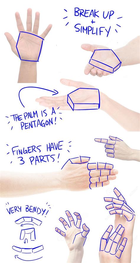 Hand Gestures And Instructions To Draw Them
