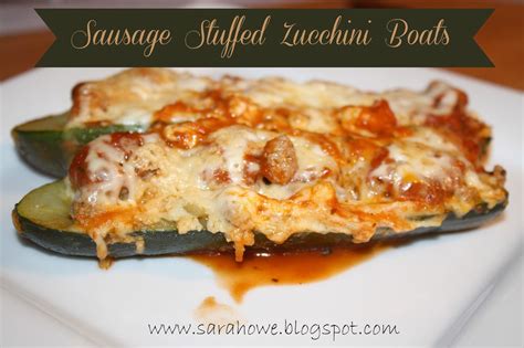 Chop the zucchini flesh and set aside. Sara's Home Life: Sausage Stuffed Zucchini Boats
