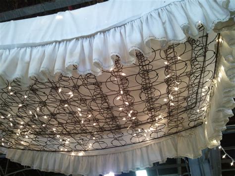 It helps to keep dust away under your bed. Box Spring Chandelier. We saw this at an antique warehouse ...