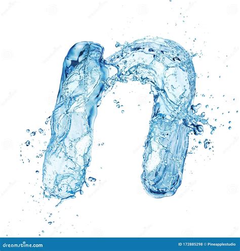 Water Splash Letter N Italic Type Stock Photo Image Of Fresh Bubble