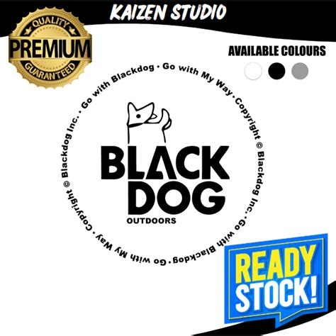 Kaizen Studio Blackdog Circle Logo Vinyl Outdoor Cutting Sticker