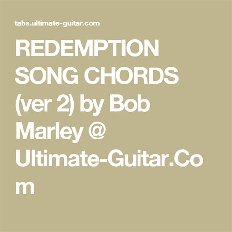 This is a fun and easy beginner. Bob Marley - Redemption Song (Chords) | A team, Musik, Gitarre