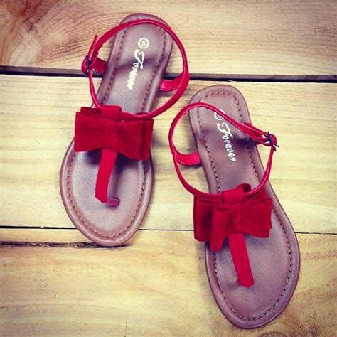 Red Bow Sandals Bow Sandals Cute Sandals Bow Shoes