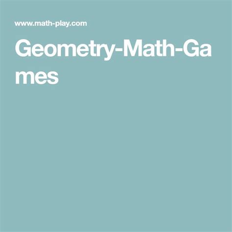 Geometry Math Games Math Geometry Geometry Math Games Math Games