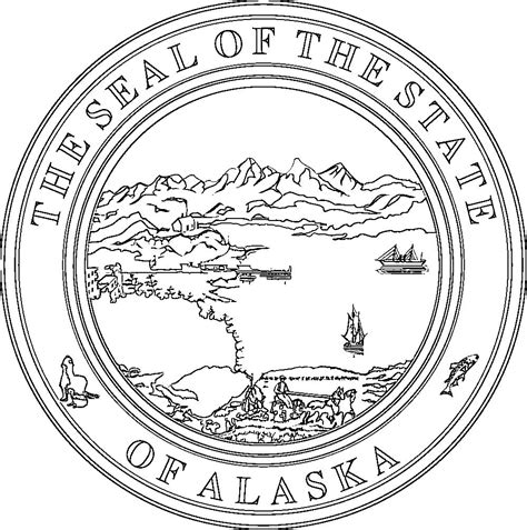 Alaska Flag Sheet Coloring Pages