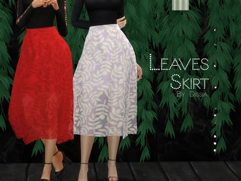 The Sims Resource Leaves Skirt By Dissia Sims 4 Downloads