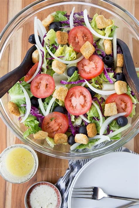 Can two people go into olive garden and share one order of the unlimited soup, salad, and breakfast? Easy Olive Garden Salad Copycat | YellowBlissRoad.com ...