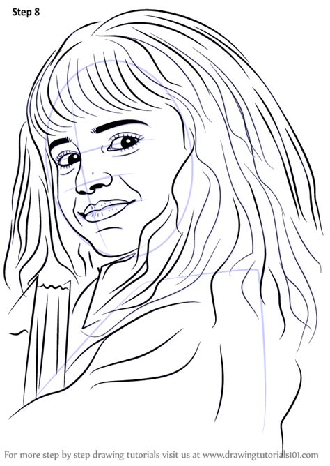 Learn How to Draw Hermione Granger from Harry Potter ... Drawing tutorials of harry potter.