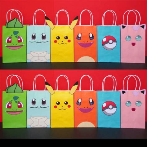 Pokémon go postcards, part 1. Instant Download Pokemon Favor Bags/ Bag - Pokemon Go ...