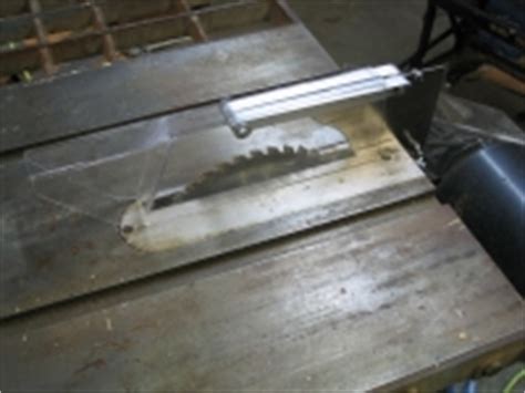 The blade guard on my miter saw saved me from cutting off three fingers a year ago. Tablesaw blade guard - HomemadeTools.net