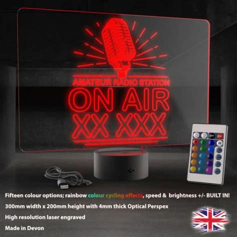 Custom Ham Radio Led Neon Sign Light Up Call Sign Amateur On Air Personalised 3997 Picclick