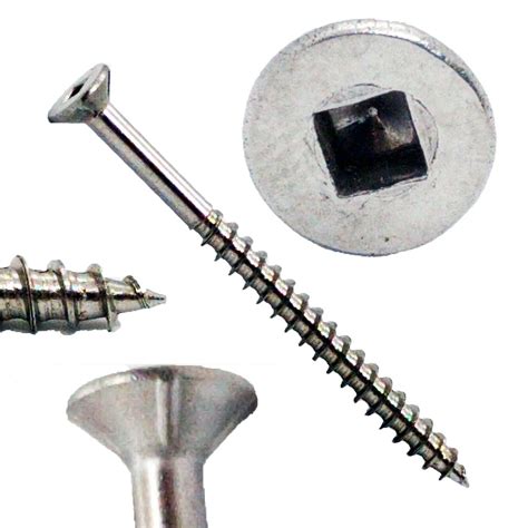 8 X 2 12 Stainless Steel Deck Screws Square Drive Composite Wood