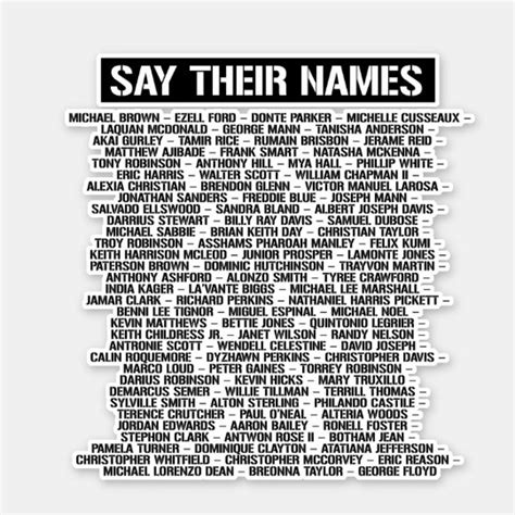 Say Their Names Sticker
