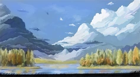A new landscape reproduction ive made! : ProCreate