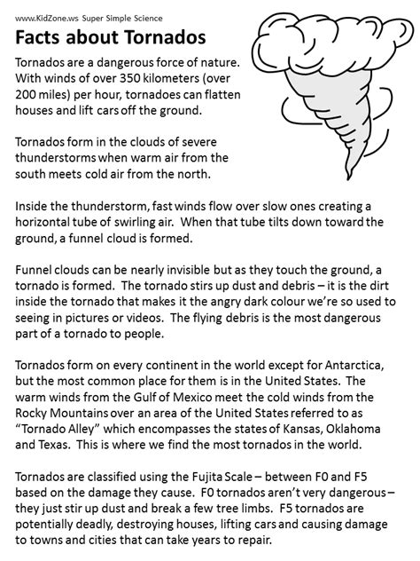 Tornado Facts Sheet