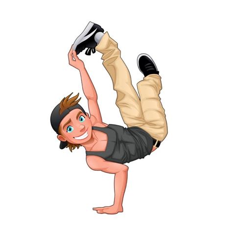 Boy Dancing Breakdance Vector Free Download