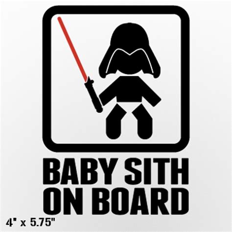 Baby Sith Lord On Board Vinyl Decalsticker Leftcoast Graphics