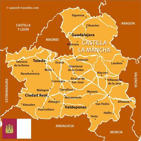Map Of Castilla La Mancha Spain Castile And Leon Europe Travel
