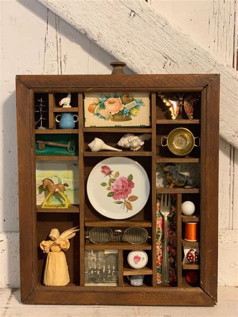 Shadow Box With Miniatures Vintage Shadow Including Items Etsy In