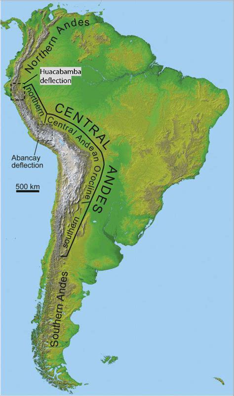 Cordillère Des Andes Carte Archives Voyages Cartes