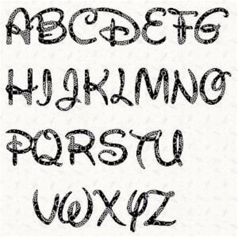 Printable Alphabet Letter Stencil Walt Disney Alphabet Template In