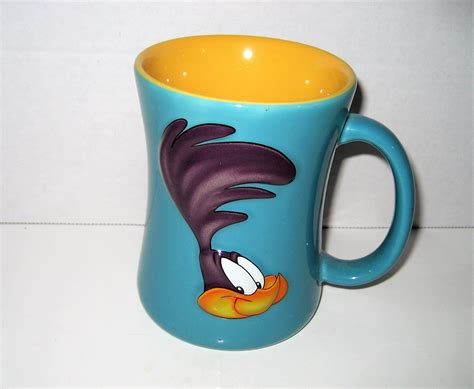 Road Runner Coffee Mug Cup For Tea Hot Chocolate Turquoise Outside