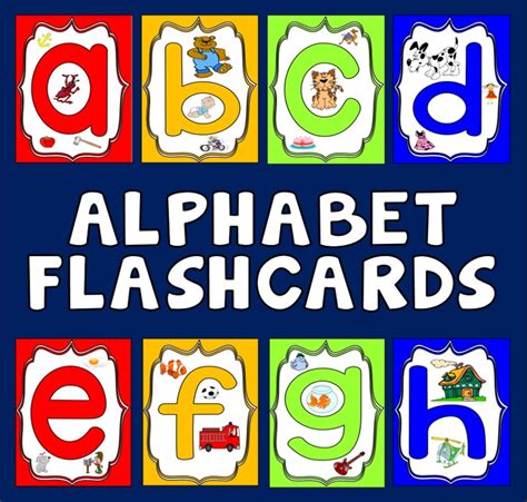 Alphabet A Z Phonics Flashcards Full A4 Alphabet Flas