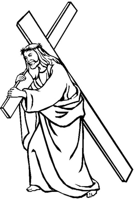 Kleurplaat Jezus Aan Het Kruis