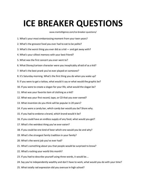 126 Best Ice Breaker Questions Quickly Spark Conversations