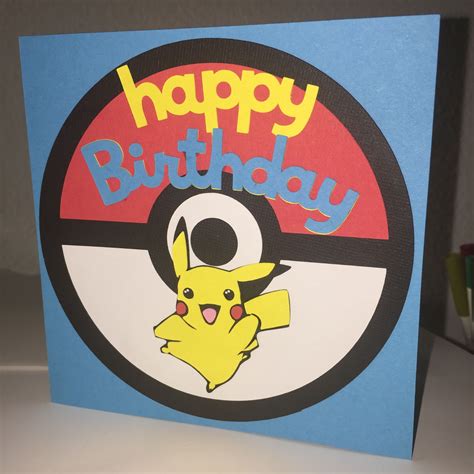 Pokémon Pikachu Birthday Card For Kids Boys Birthday Cards Diy