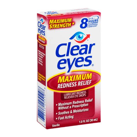 Clear Eyes Lubricantredness Reliever Eye Drops Maximum Redness Relief