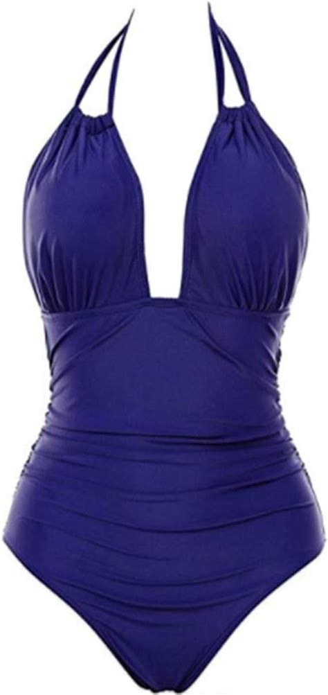 2018 women vintage dots one piece swimwear backless tummy control swimsuit halter push up