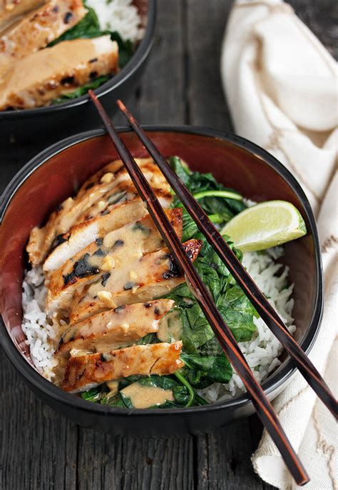 Thai Pork Rice Bowl with Peanut Sauce | Seasons and Suppers