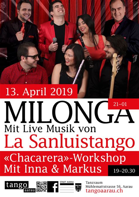 Samstag April Milonga Mit Live Musik La Sanluistango DJ Mariano Diaz Chacarera