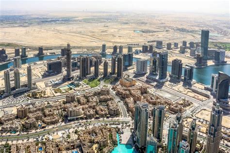 Aerial View Of Dubai Skyline Amazing Rooftop View Of Sheikh Zayed Road