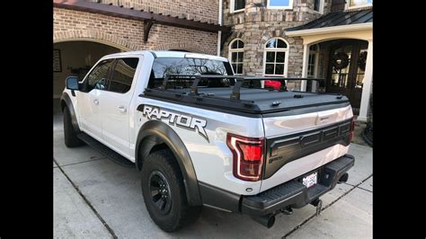 Ford Raptor Diamondback Bed Cover With Front Runner Load Bars For A