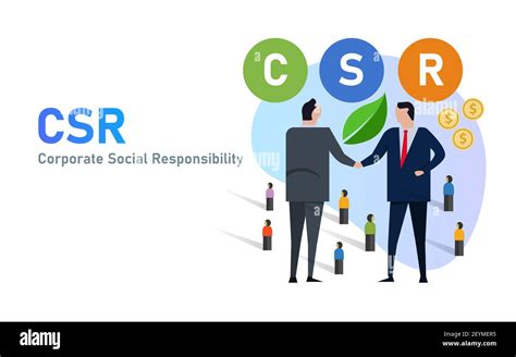 Csr Corporate Social Responsibility Businessman Cooperation Company