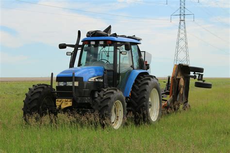 Blue Tractor Lawn Mower Free Stock Photo Public Domain Pictures