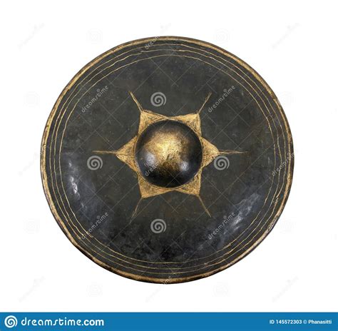Old Northern Thailand Gong Musical Instrument Isolated On White