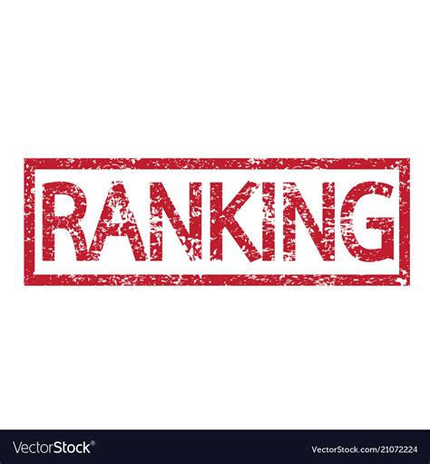 Stamp Text Ranking Royalty Free Vector Image Vectorstock