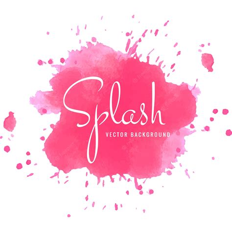 Premium Vector Abstract Pink Watercolor Splash Design