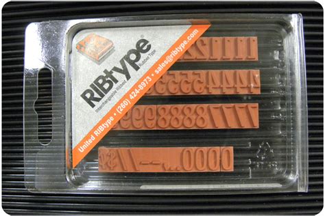Fb15 Ribtype Rubber Stamp Set 38 Inch Condensed Numbers