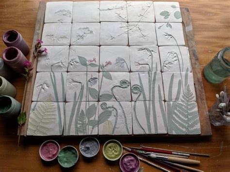 Foxglove Forest Botanical Tile Panel Ready To Ship Etsy Uk Ceramic Kitchen Tiles Diy
