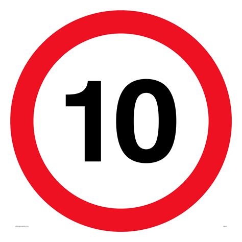 10mph Or 10kph Road Speed Sign From Safety Sign Supplies