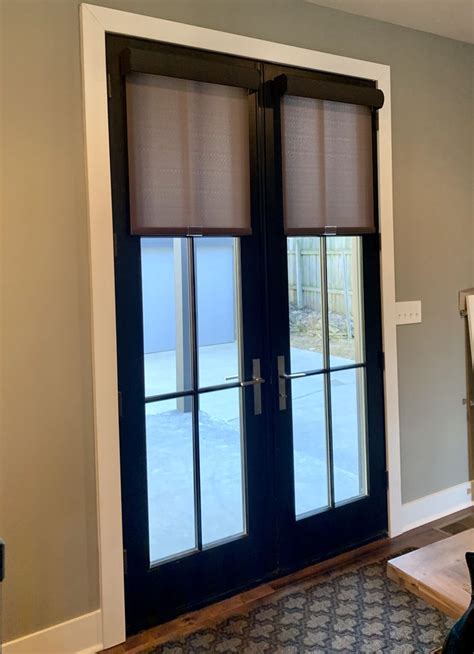 Roller Shades Blinds For French Doors French Door Window Treatments